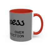 Happiness Over Perfection Accent Coffee Mug — 11/15 oz