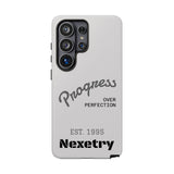 Phone Case — "Progress Over Perfection" Nexetry Est. 1995 Protective Case