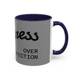 Happiness Over Perfection Accent Coffee Mug — 11/15 oz