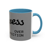 Happiness Over Perfection Accent Coffee Mug — 11/15 oz