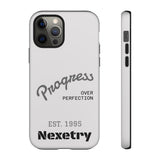 Phone Case — "Progress Over Perfection" Nexetry Est. 1995 Protective Case
