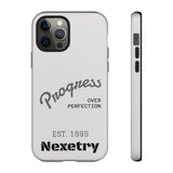 Phone Case — "Progress Over Perfection" Nexetry Est. 1995 Protective Case