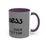 Happiness Over Perfection Accent Coffee Mug — 11/15 oz