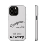 Phone Case — "Progress Over Perfection" Nexetry Est. 1995 Protective Case