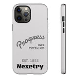 Phone Case — "Progress Over Perfection" Nexetry Est. 1995 Protective Case