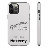 Phone Case — "Progress Over Perfection" Nexetry Est. 1995 Protective Case