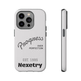 Phone Case — "Progress Over Perfection" Nexetry Est. 1995 Protective Case